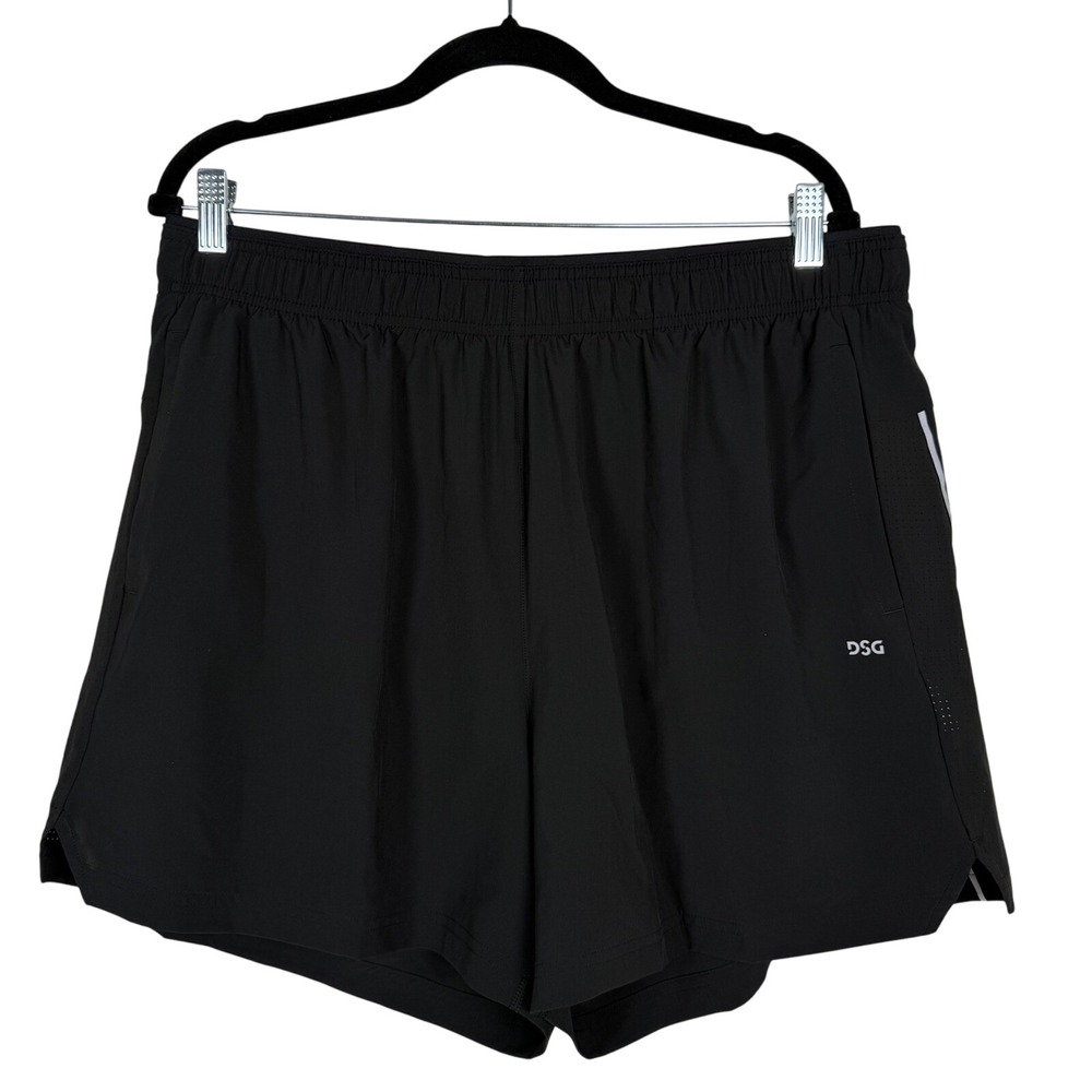 DSG Stride Run Shorts - 5" Inseam, Athletic Fit, Built-In‎ Brief - Black Mens XL